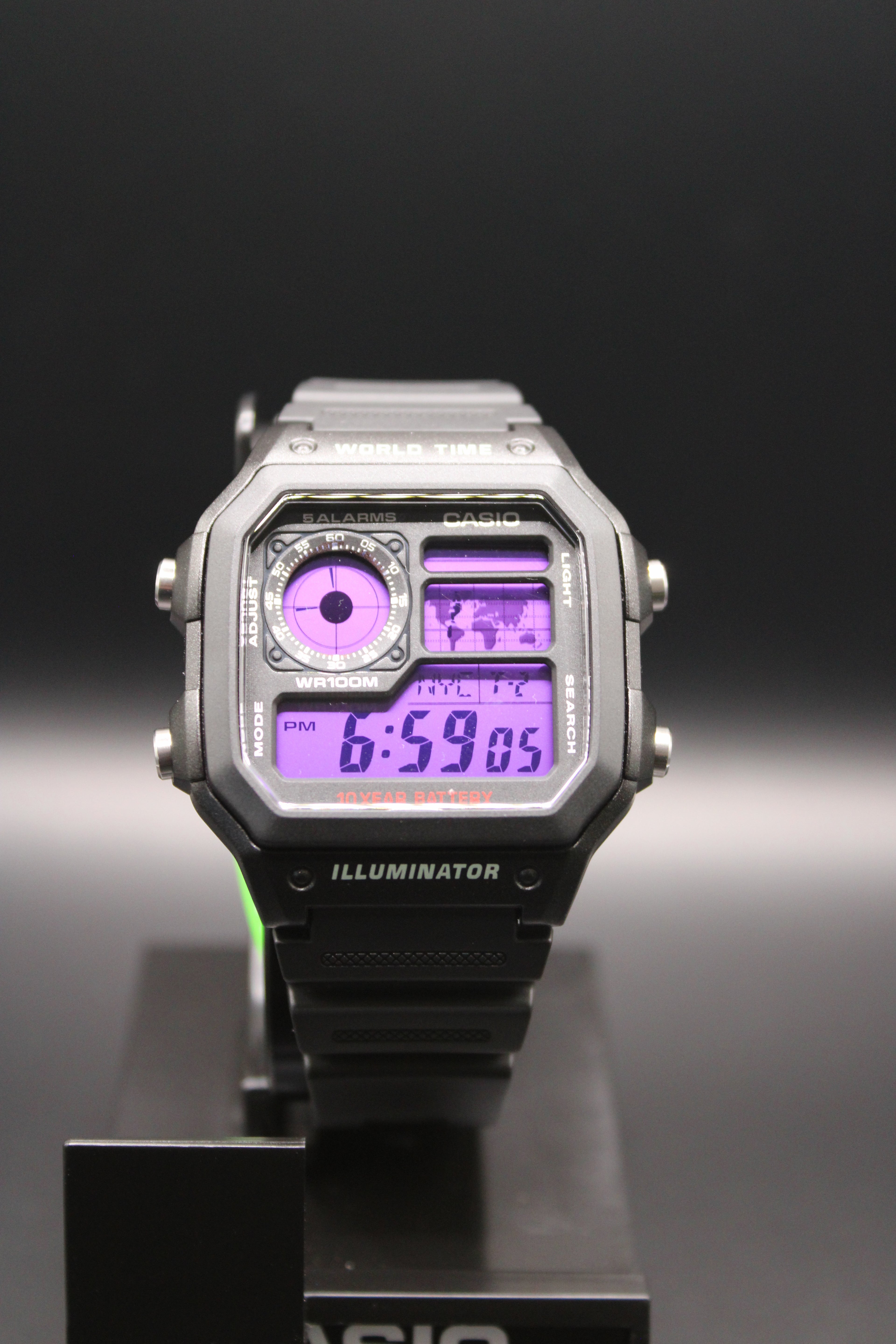 "Agent" Purple Casio AE1200 - Custom Mod (Brand New)