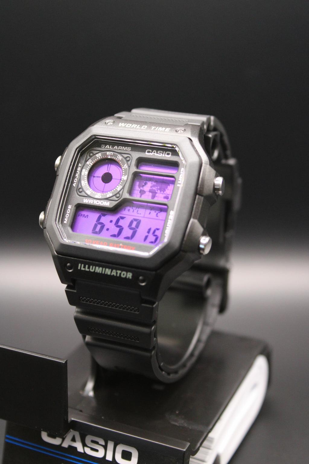 "Agent" Purple Casio AE1200 - Custom Mod (Brand New)