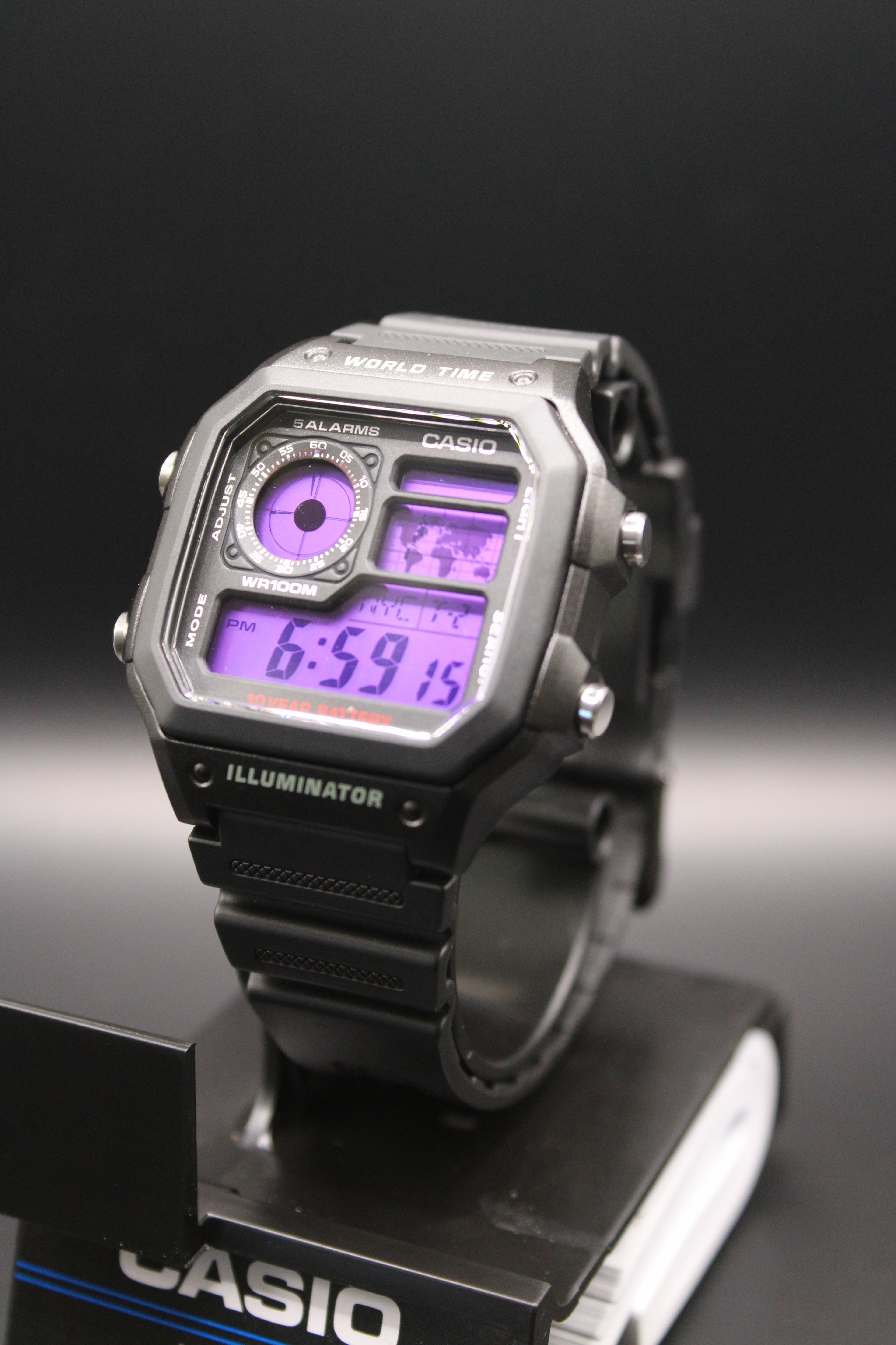 "Agent" Purple Casio AE1200 - Custom Mod (Brand New)