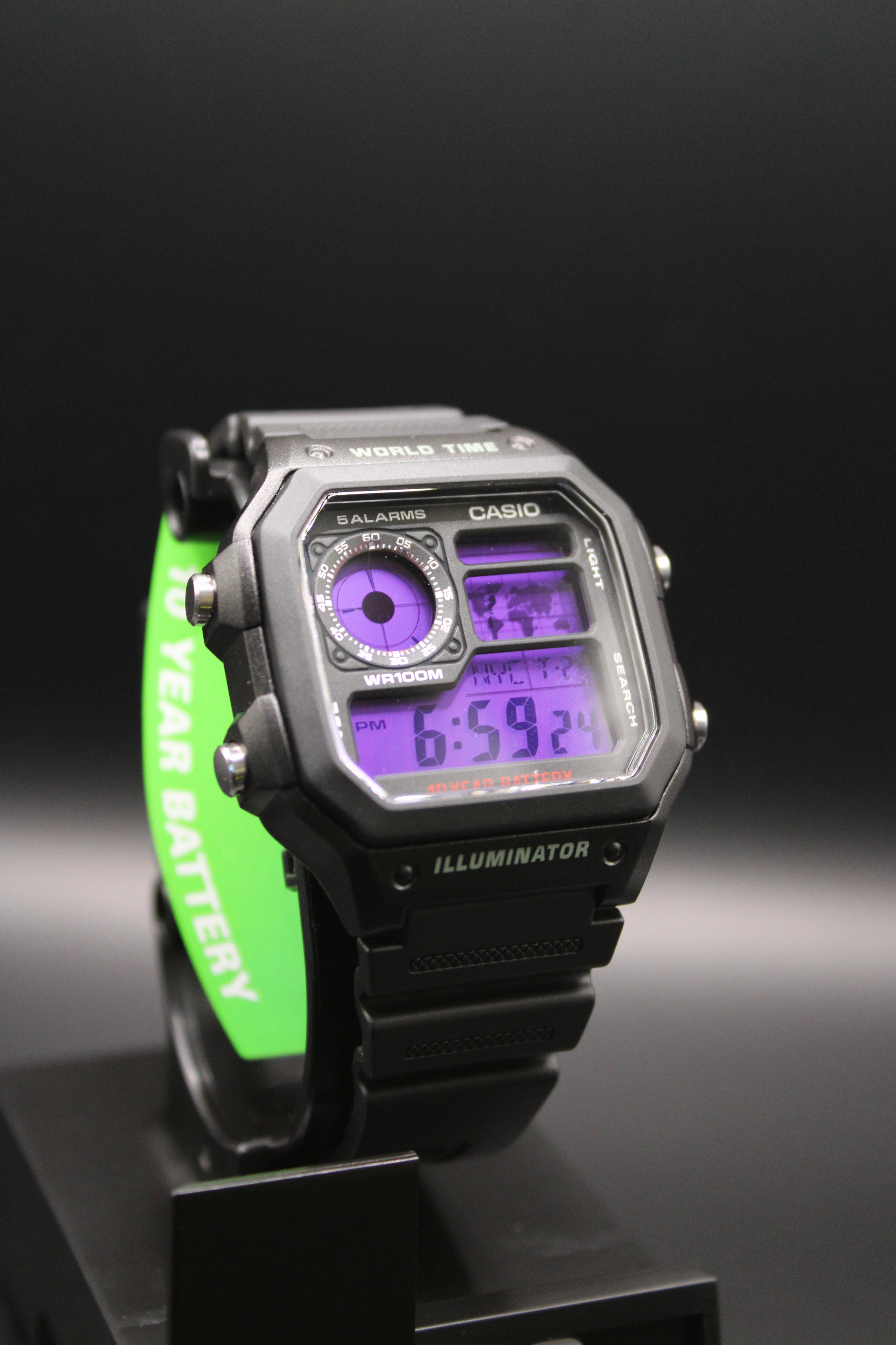 "Agent" Purple Casio AE1200 - Custom Mod (Brand New)