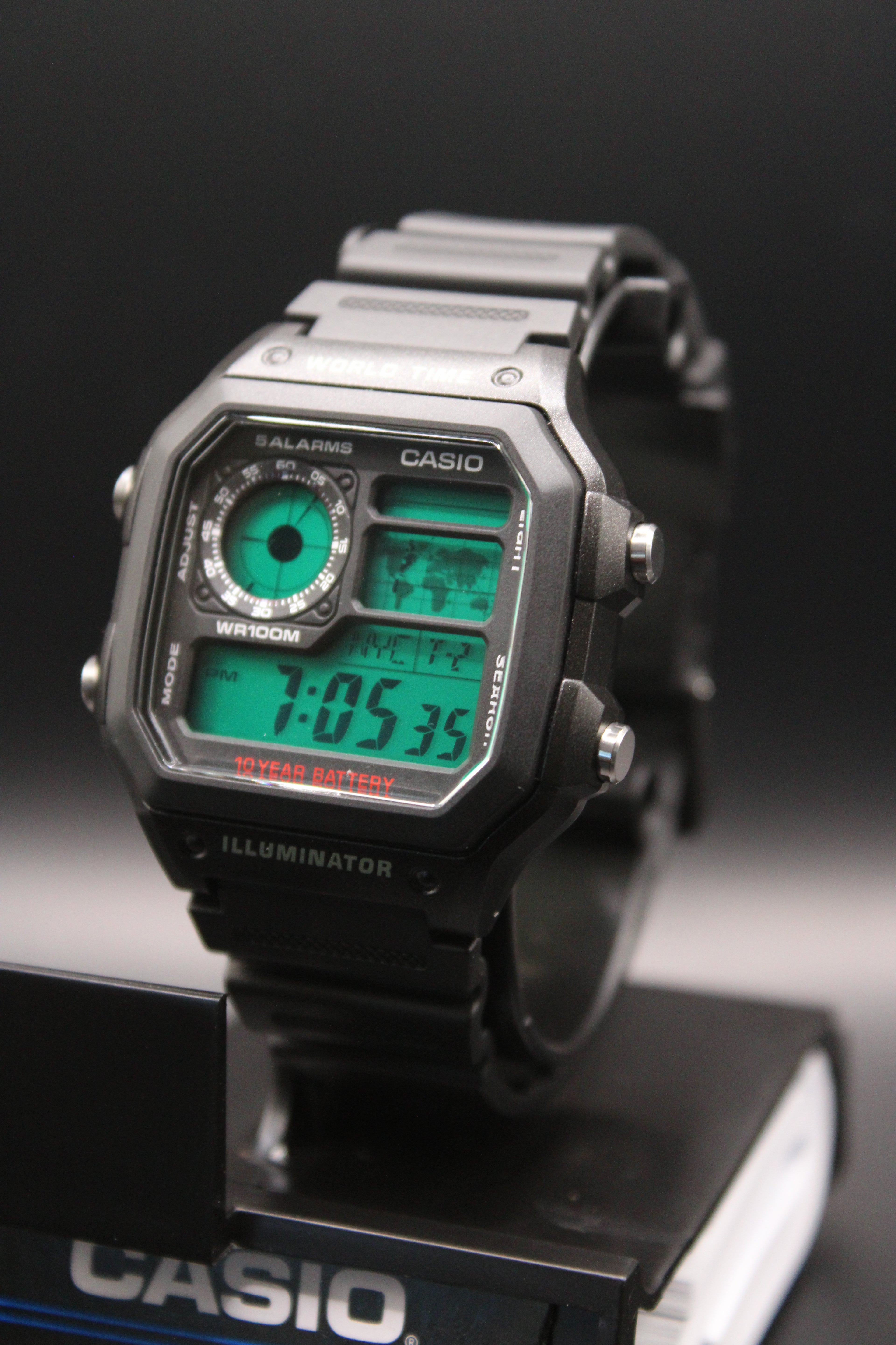 "Tracker" Green Casio AE-1200 Custom (Brand New)